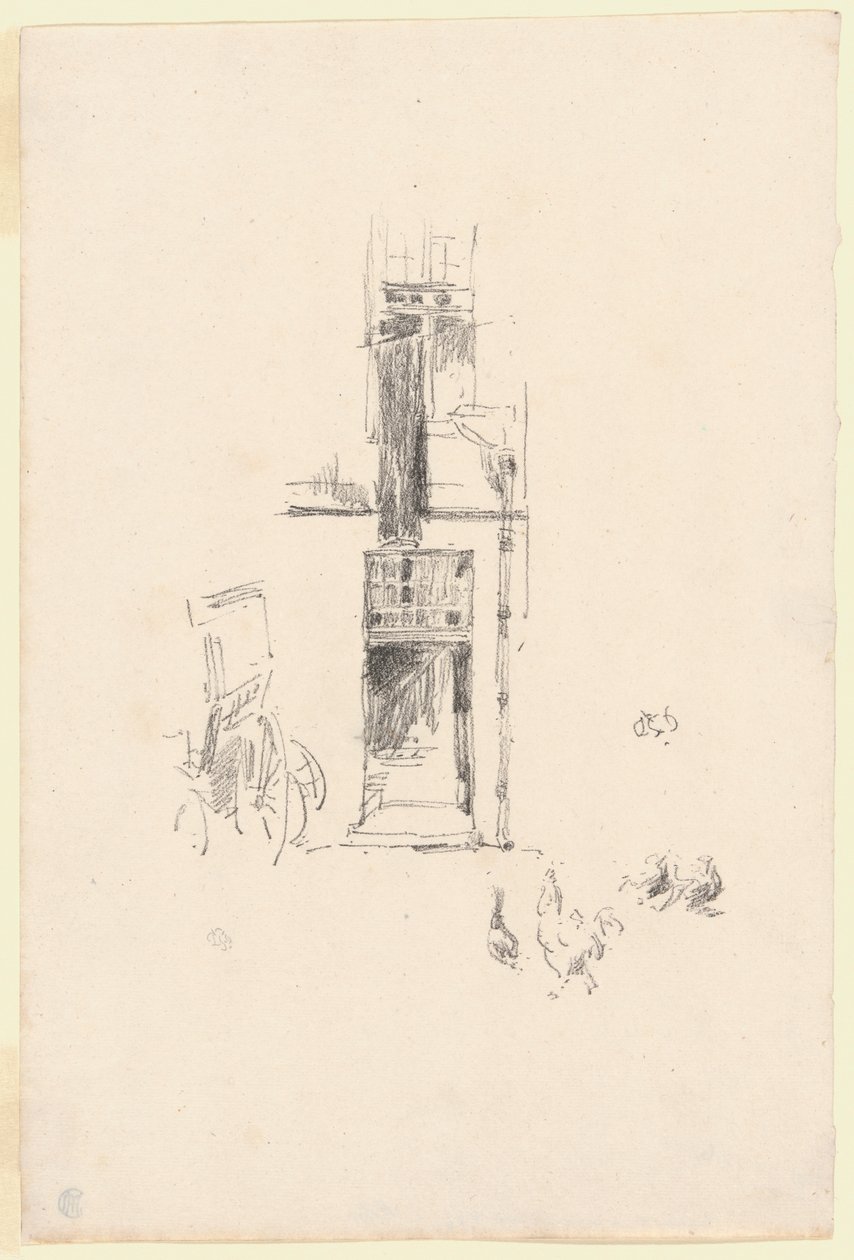 Haner og høner, Hôtel Colbert av James McNeill Whistler