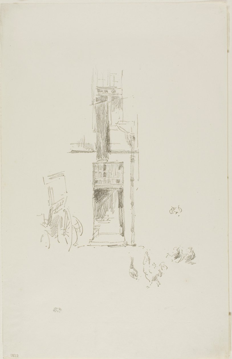 Haner og høner, Hôtel Colbert av James McNeill Whistler