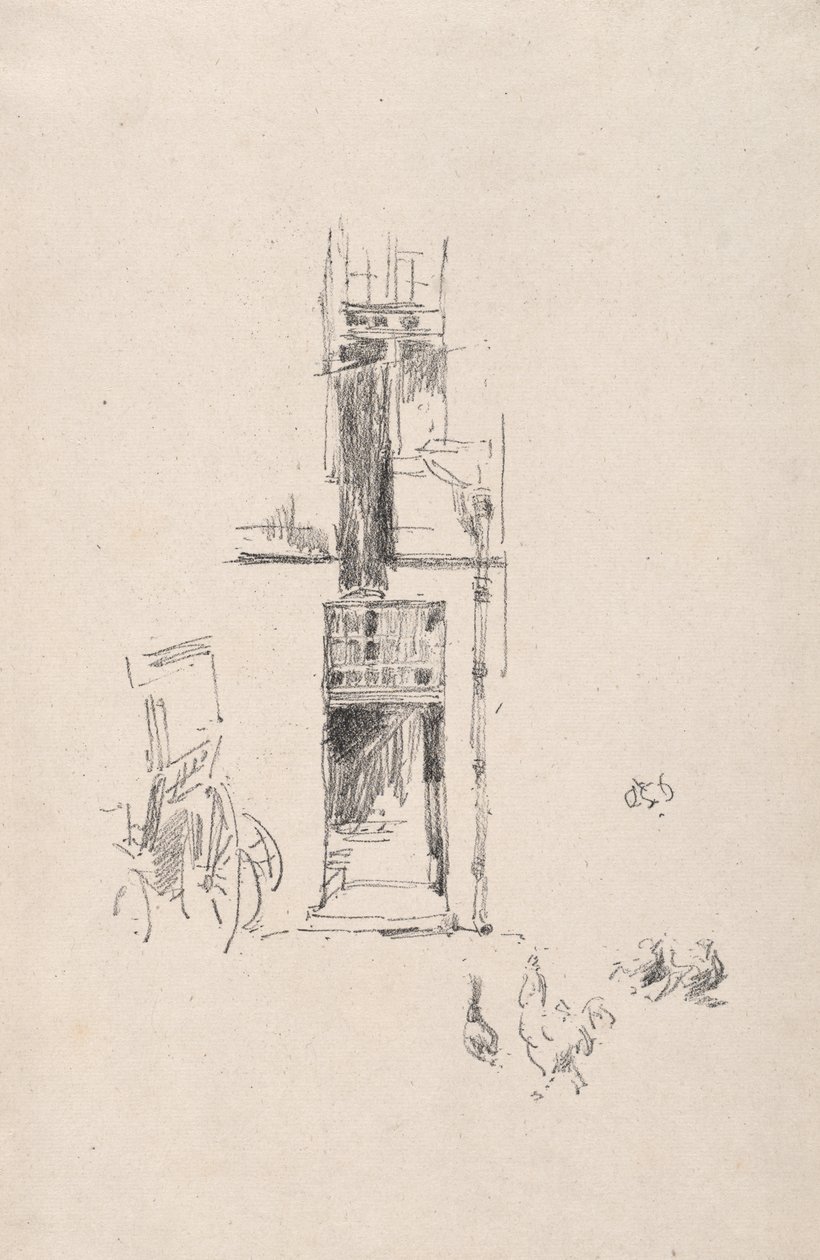 Cocks and Hens, Hotel Colbert av James McNeill Whistler