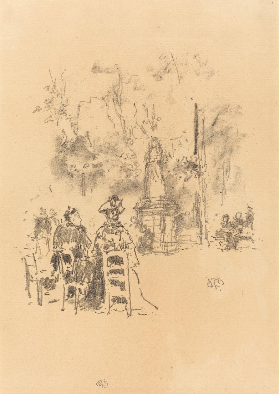 Samtale under statuen, Luxembourghagen av James Abbott McNeill Whistler