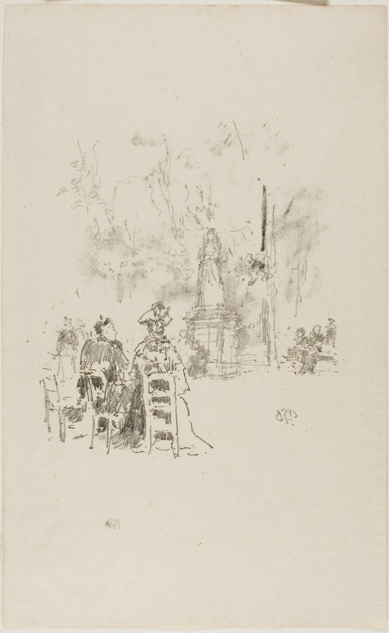 Samtale under statuen, Luxembourghagen av James Abbott McNeill Whistler