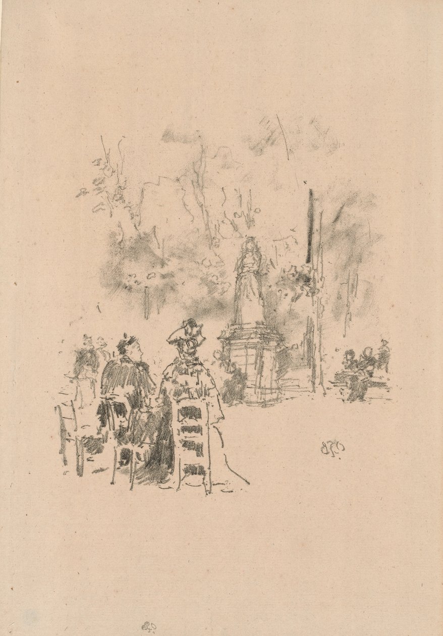 Samtale under statuen, Luxembourghagen av James Abbott McNeill Whistler