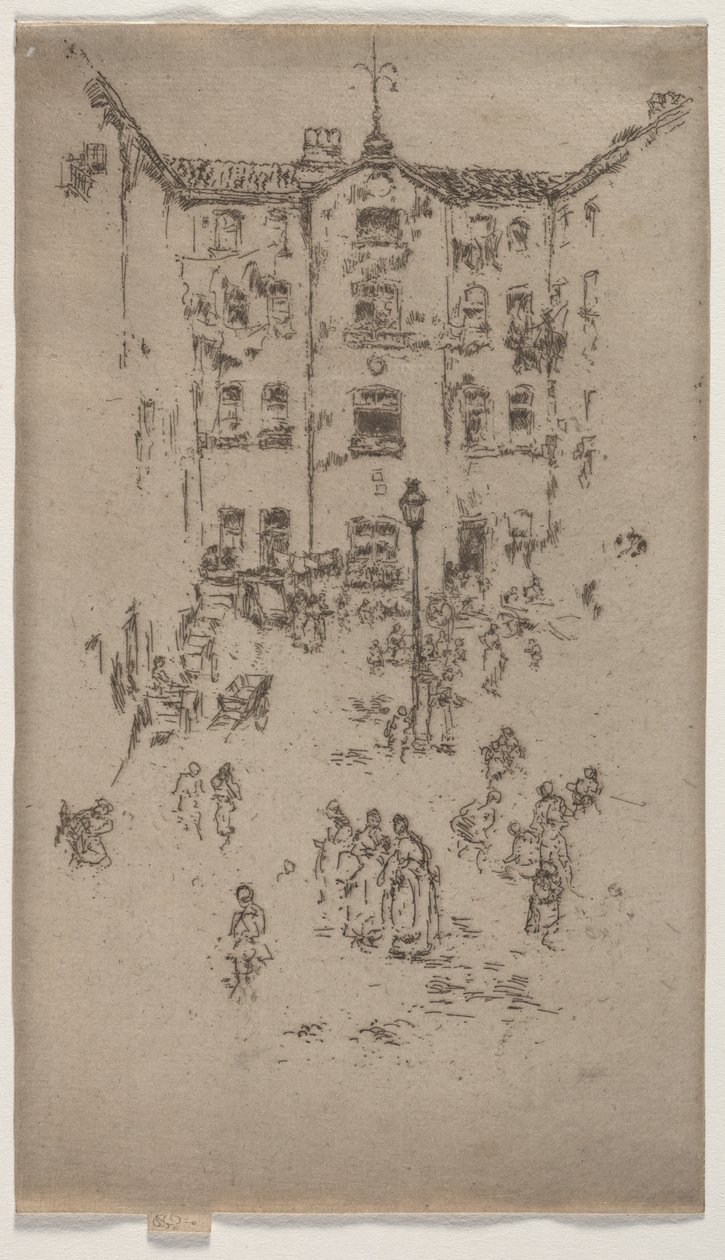 Gårdsplass, Brussel av James McNeill Whistler