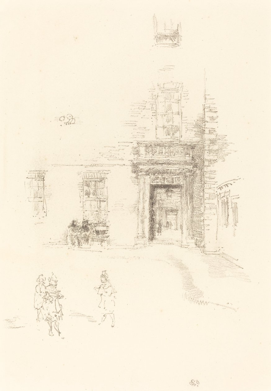 Courtyard, Chelsea sykehus av James Abbott McNeill Whistler