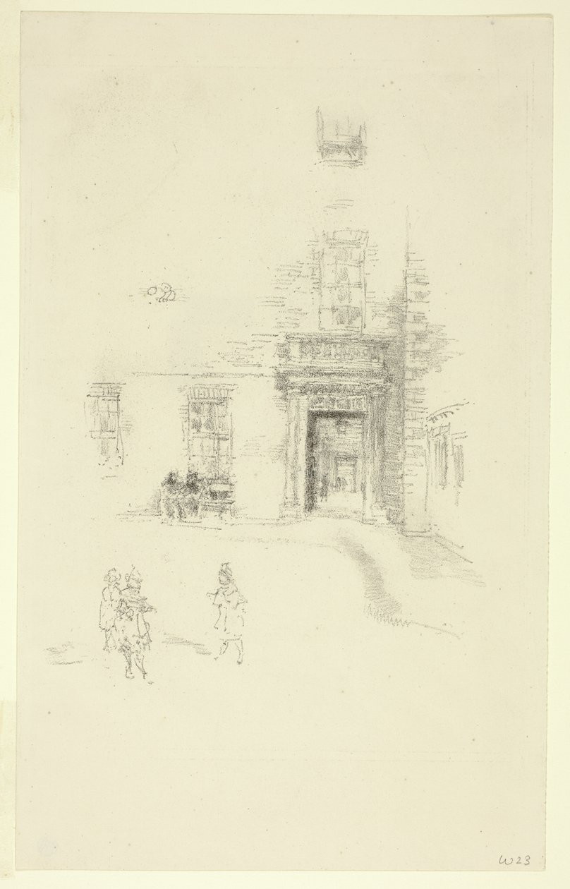 Courtyard, Chelsea sykehus av James Abbott McNeill Whistler