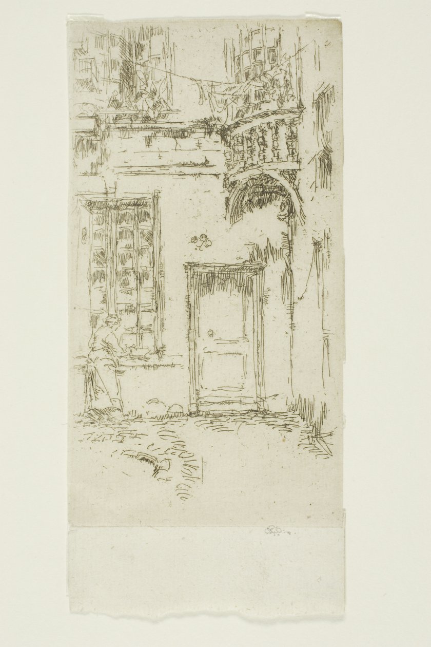 Gårdsplass, Rue P. L. Courier, Tours av James Abbott McNeill Whistler