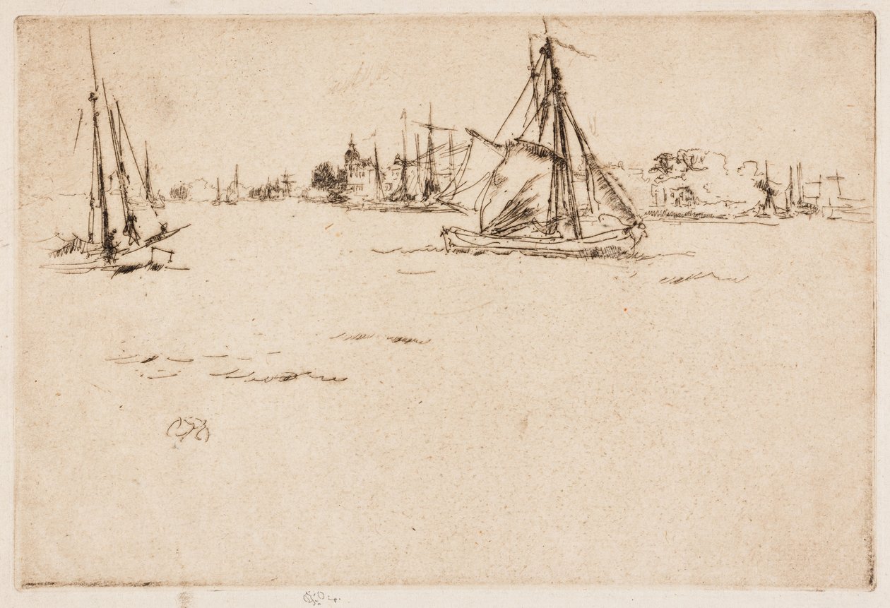 Dordrecht av James Abbott McNeill Whistler