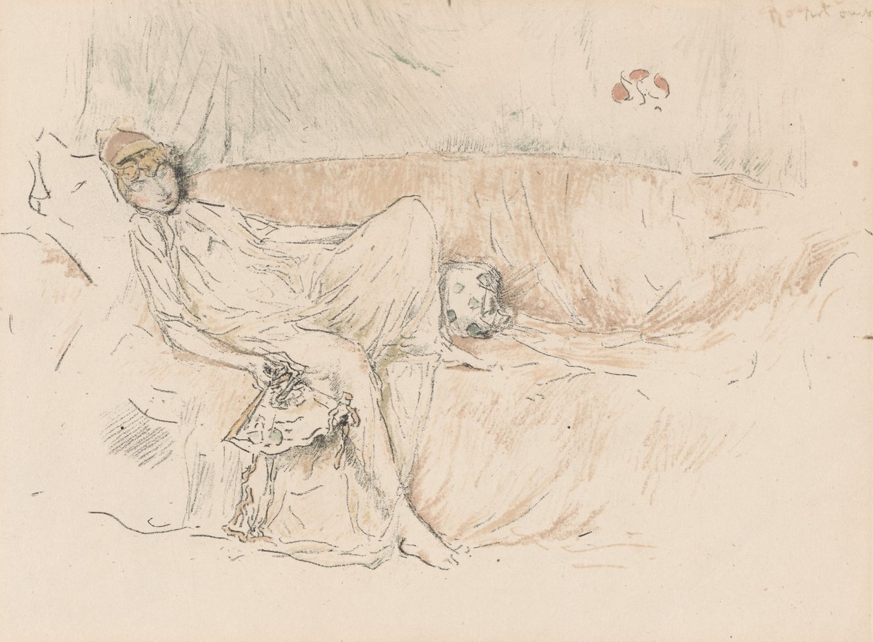 Drapert figur, liggende av James Abbott McNeill Whistler