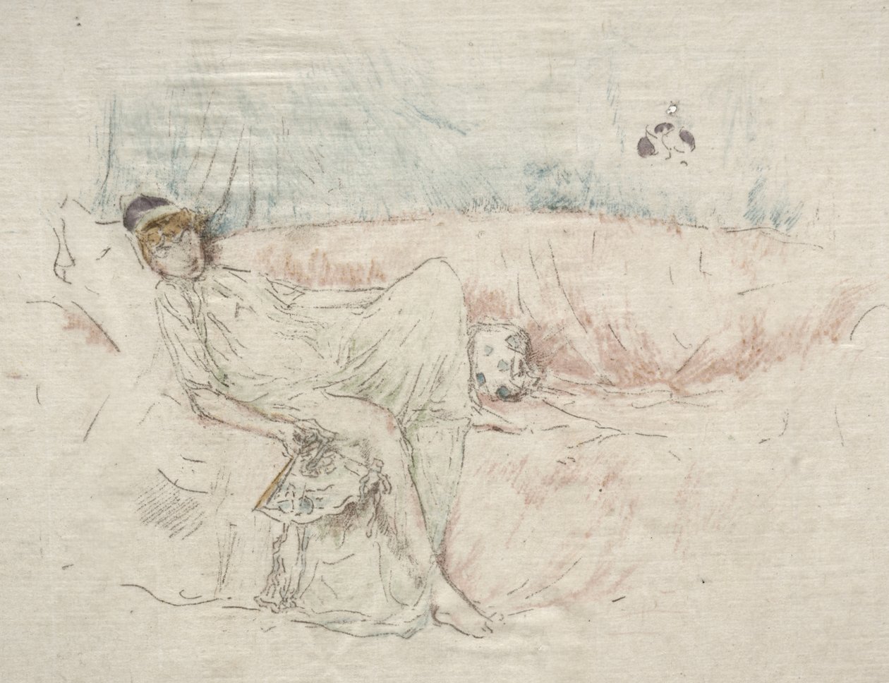 Drapert figur i liggende stilling av James McNeill Whistler
