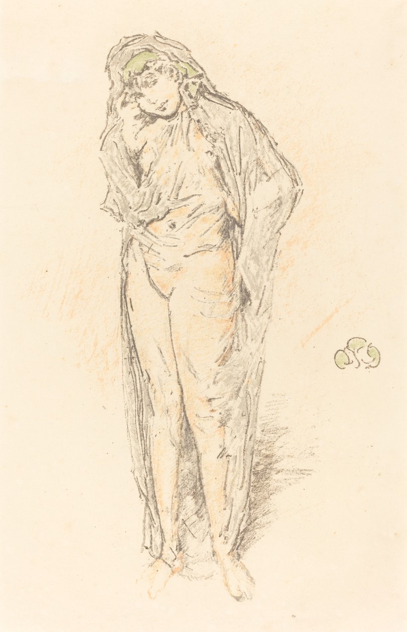 Drapert figur, stående av James Abbott McNeill Whistler