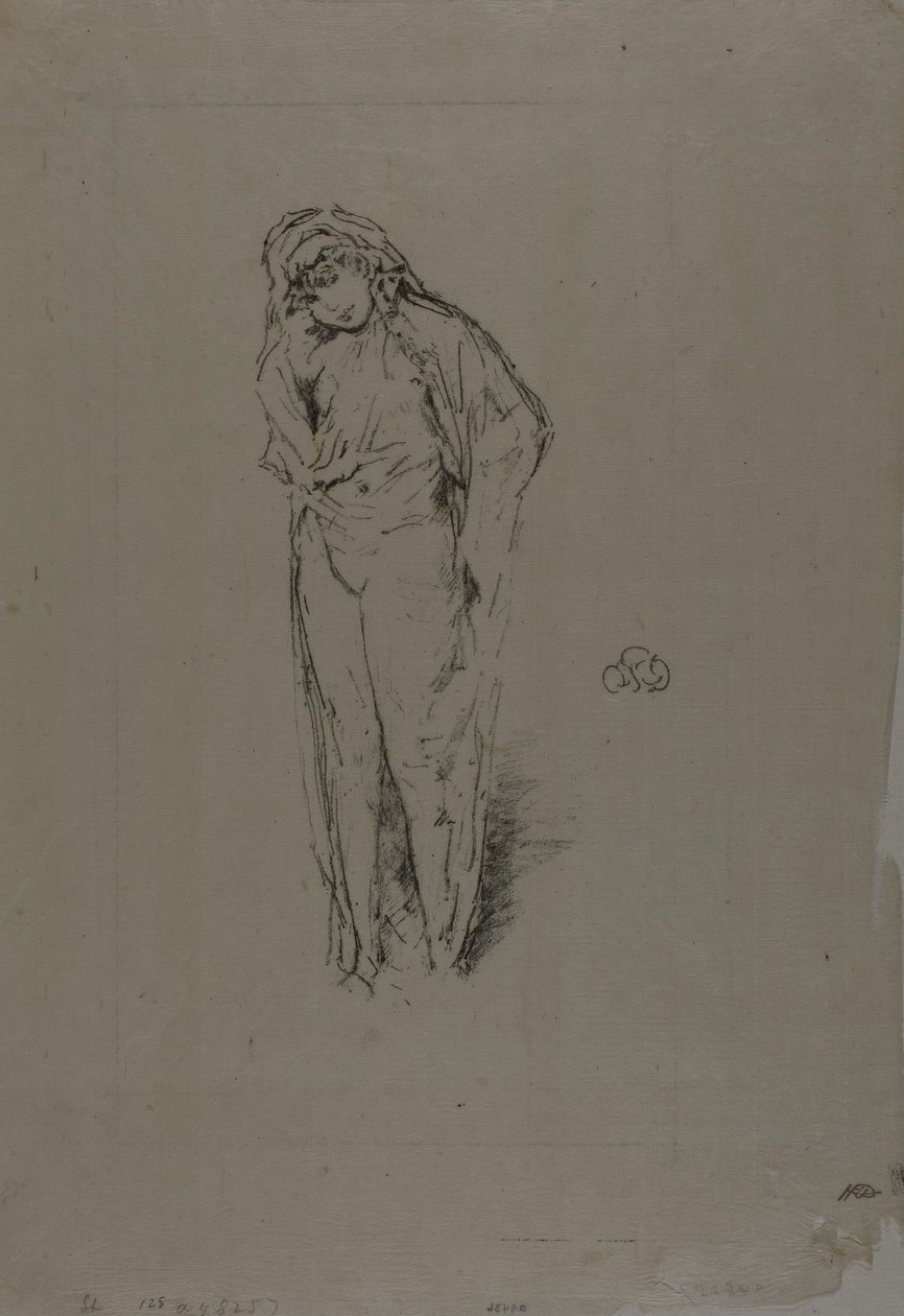 Drapert figur, stående av James Abbott McNeill Whistler