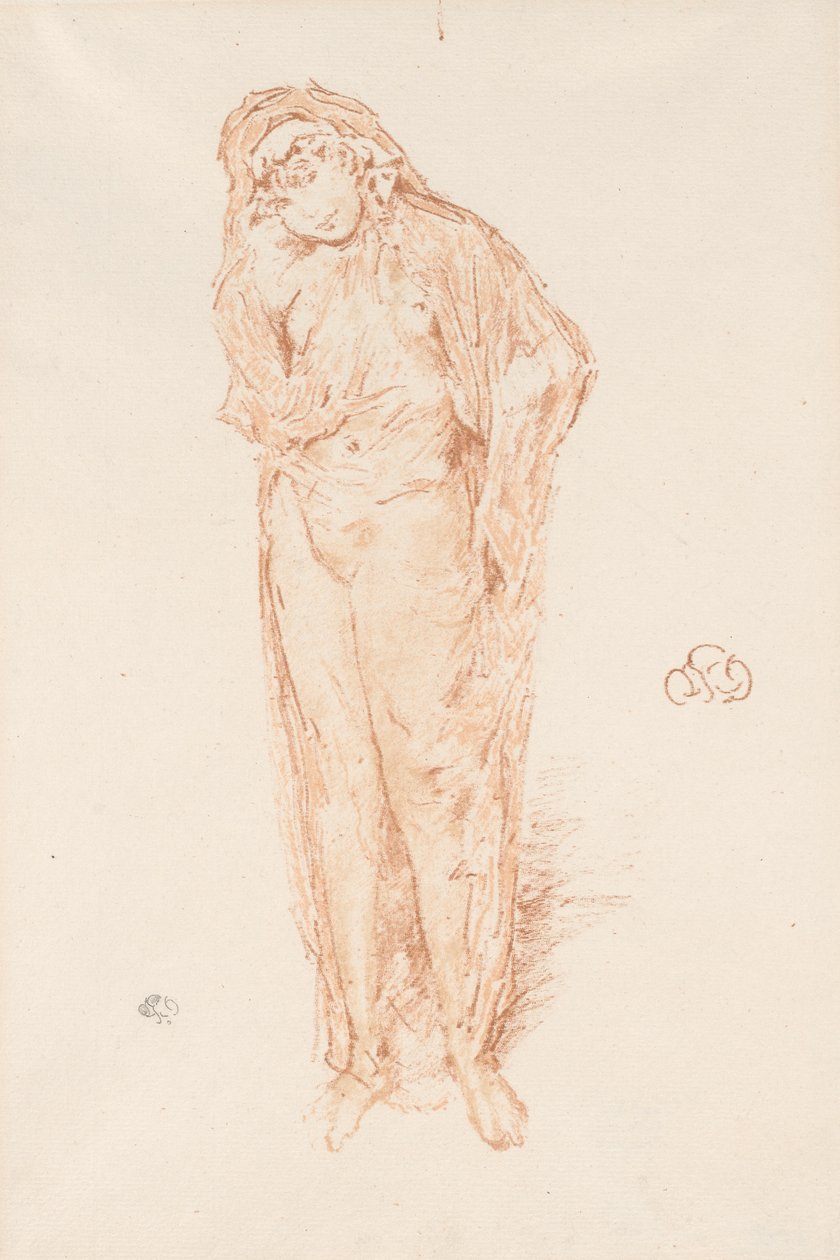 Drapert figur, stående av James Abbott McNeill Whistler