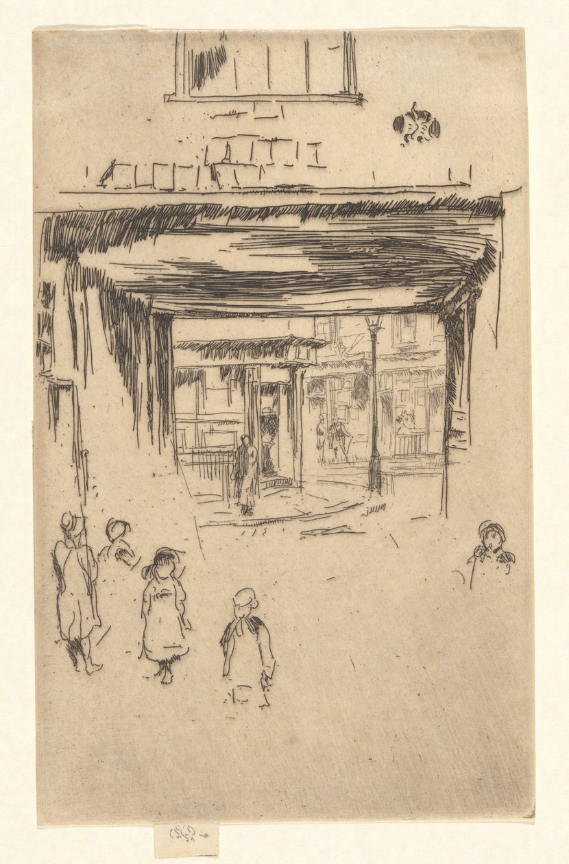 Drury Lane, fra det andre Venezia-settet (et sett med tjueseks etsninger) av James Abbott McNeill Whistler
