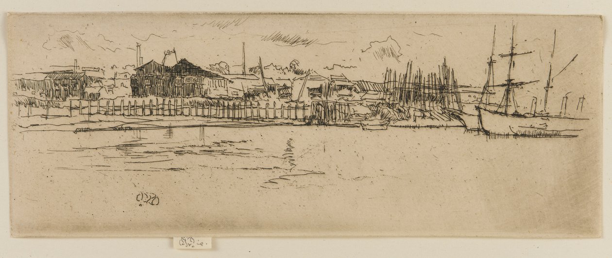 Dry Docks, Southampton av James Abbott McNeill Whistler