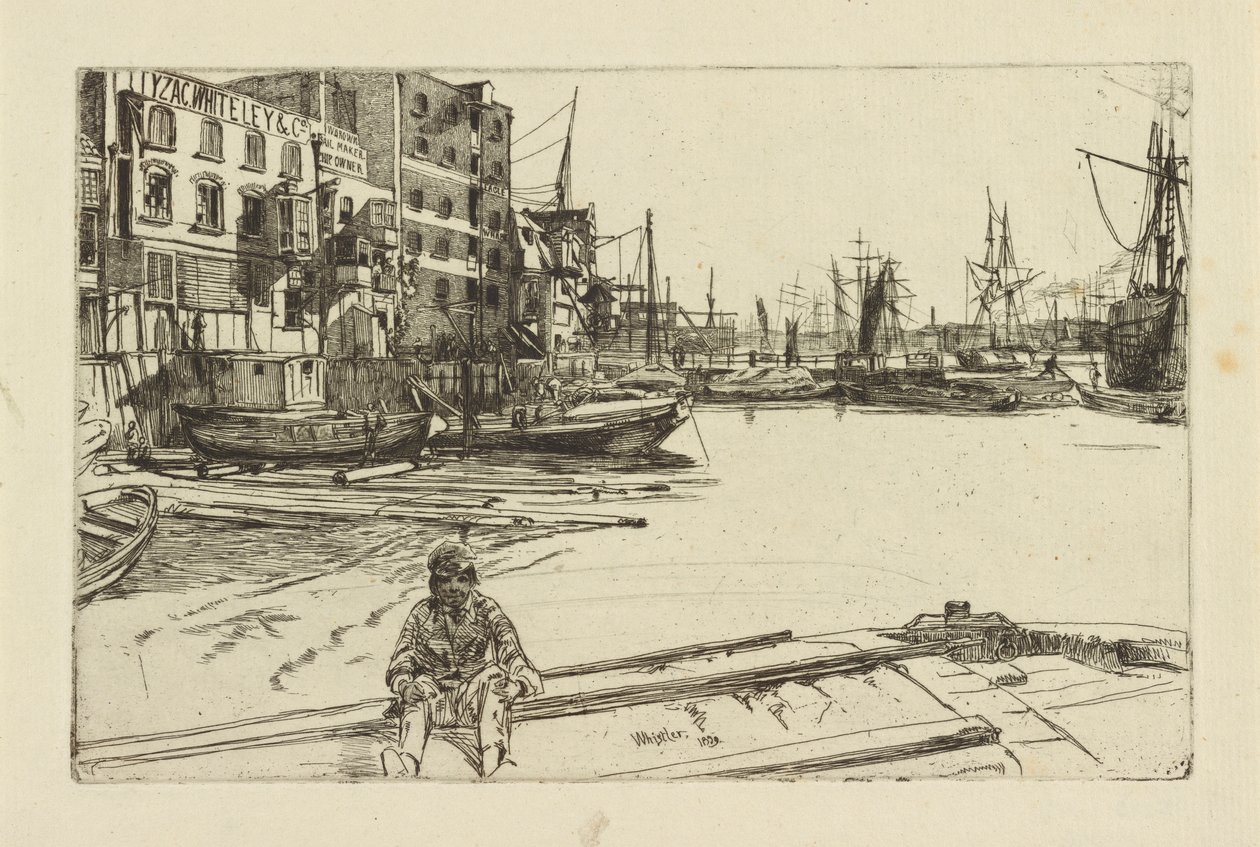 Eagle Wharf (Tyzac Whiteley og Co.) av James Abbott McNeill Whistler