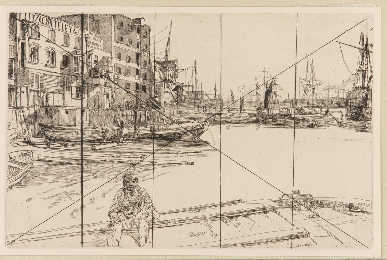 Eagle Wharf (Tyzac Whiteley og Co.) av James Abbott McNeill Whistler