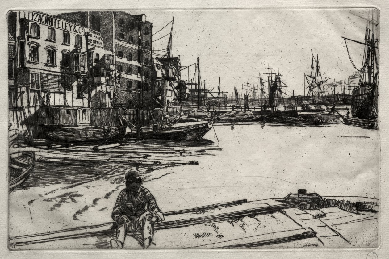 Eagle Wharf av James McNeill Whistler