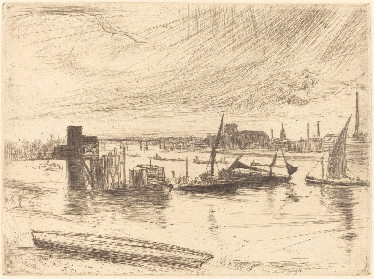 Tidlig morgen, Battersea av James Abbott McNeill Whistler