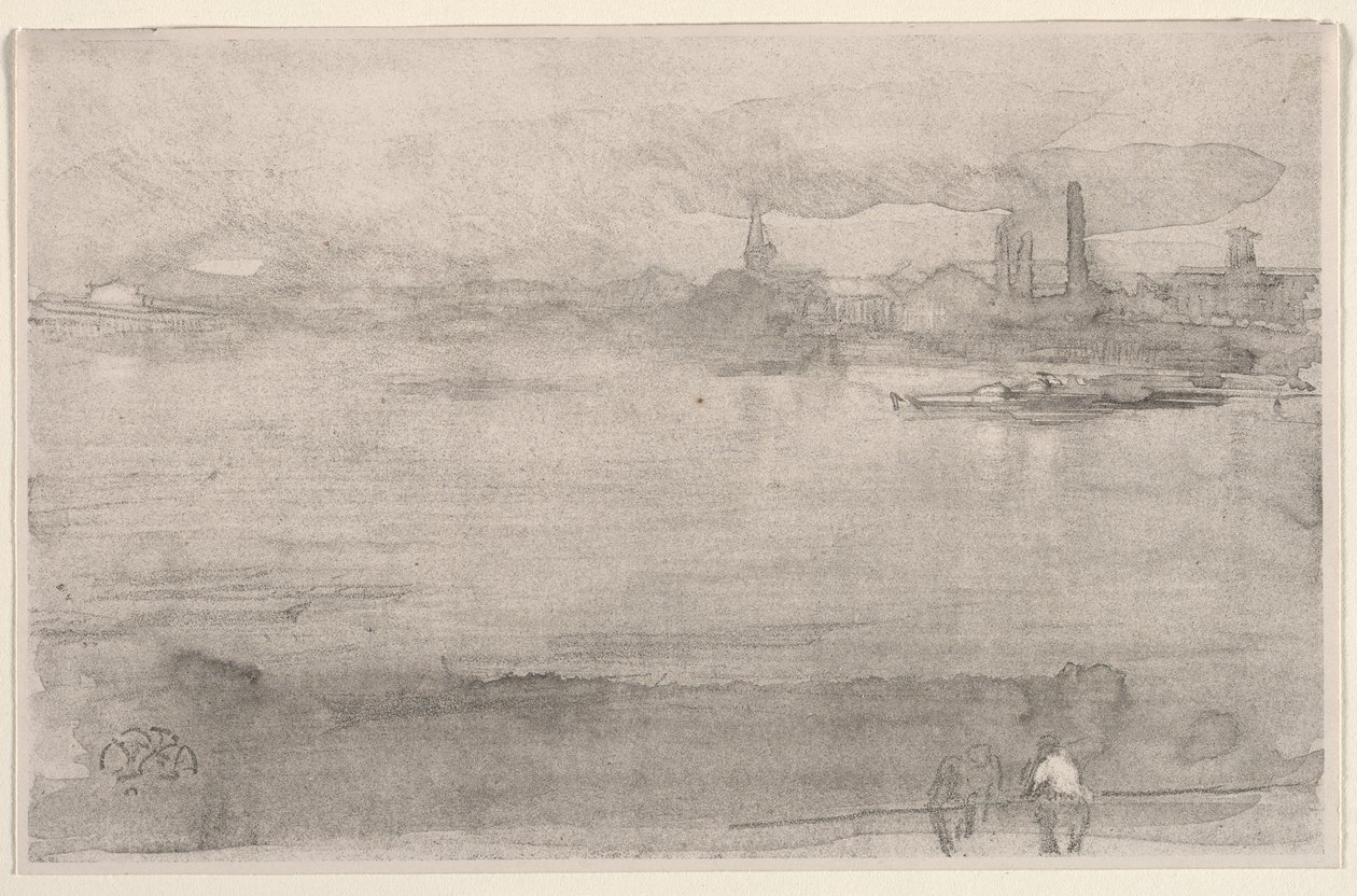 Tidlig morgen: Themsen ved Battersea, London av James McNeill Whistler