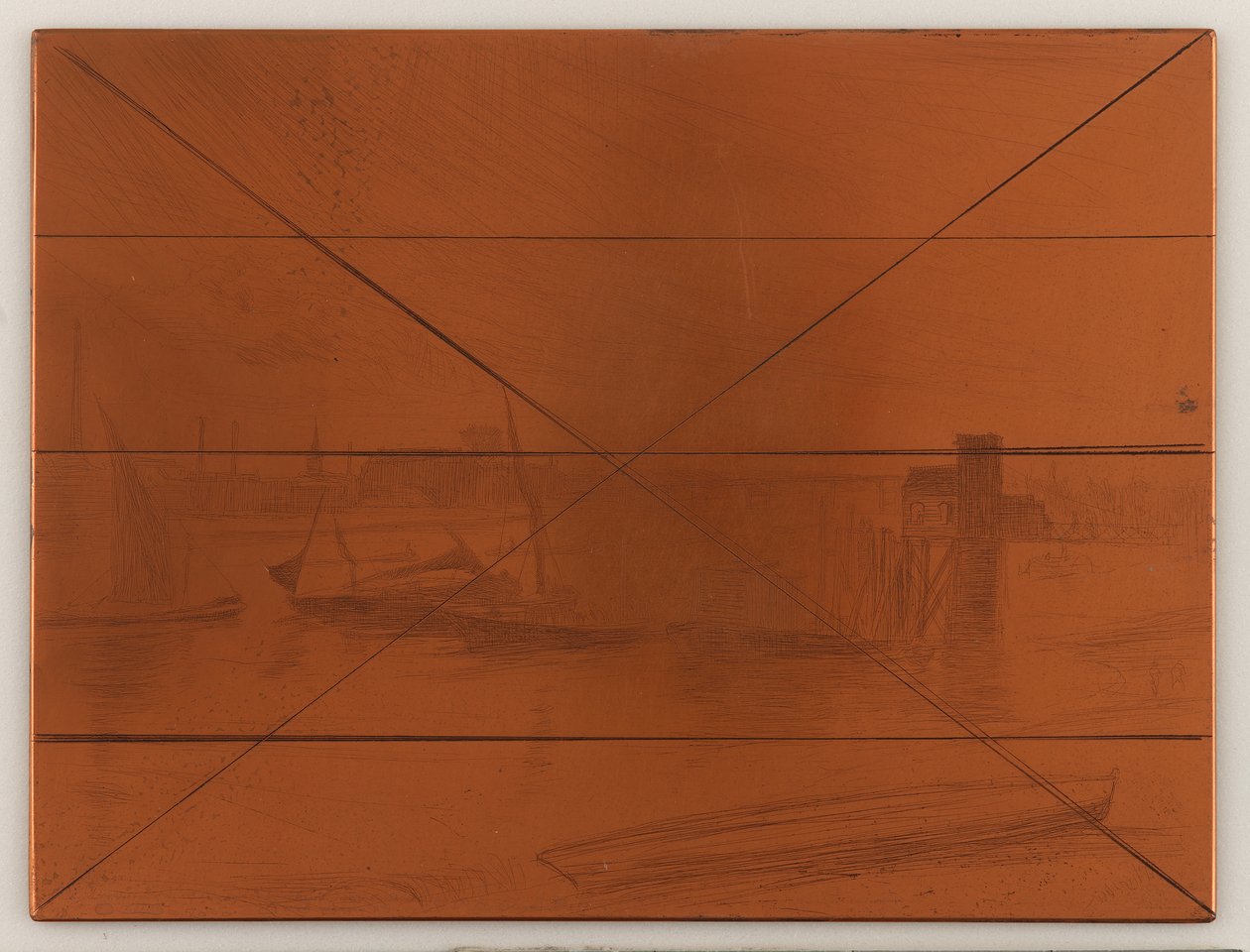 Etseplate: Tidlig morgen, Battersea av James Abbott McNeill Whistler