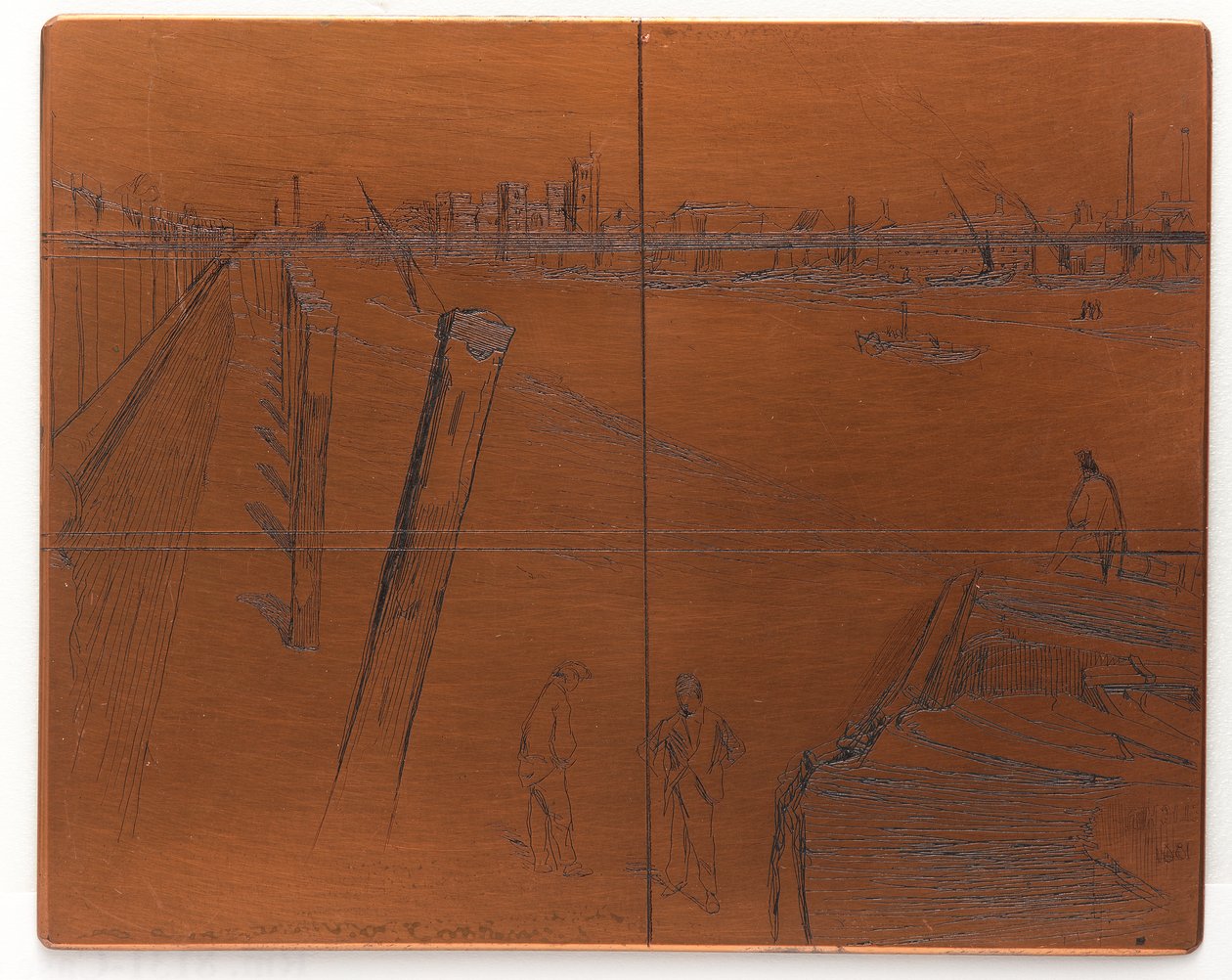 Etseplate: Millbank av James Abbott McNeill Whistler
