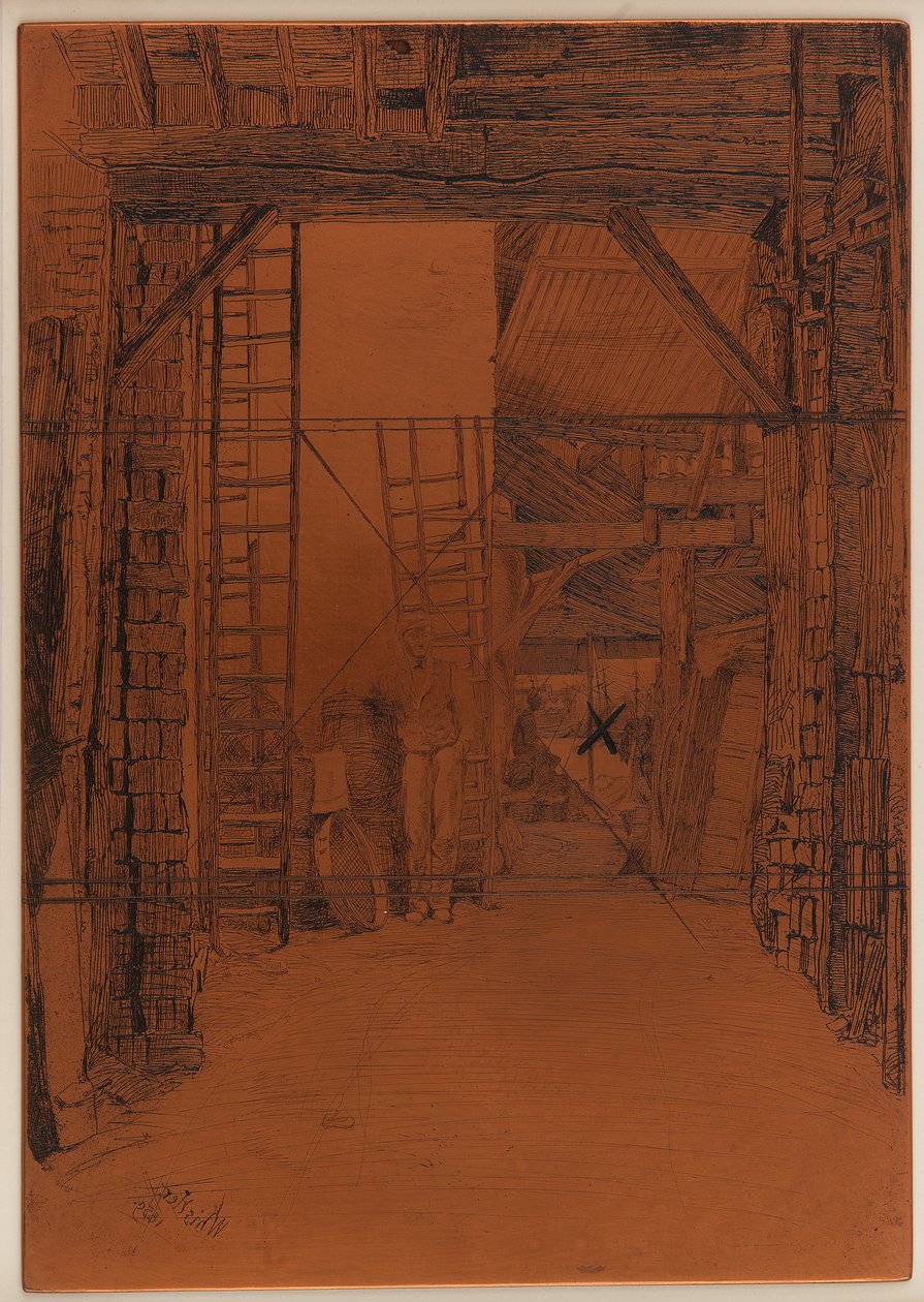 Etseplate: Kalkbrenneren av James Abbott McNeill Whistler