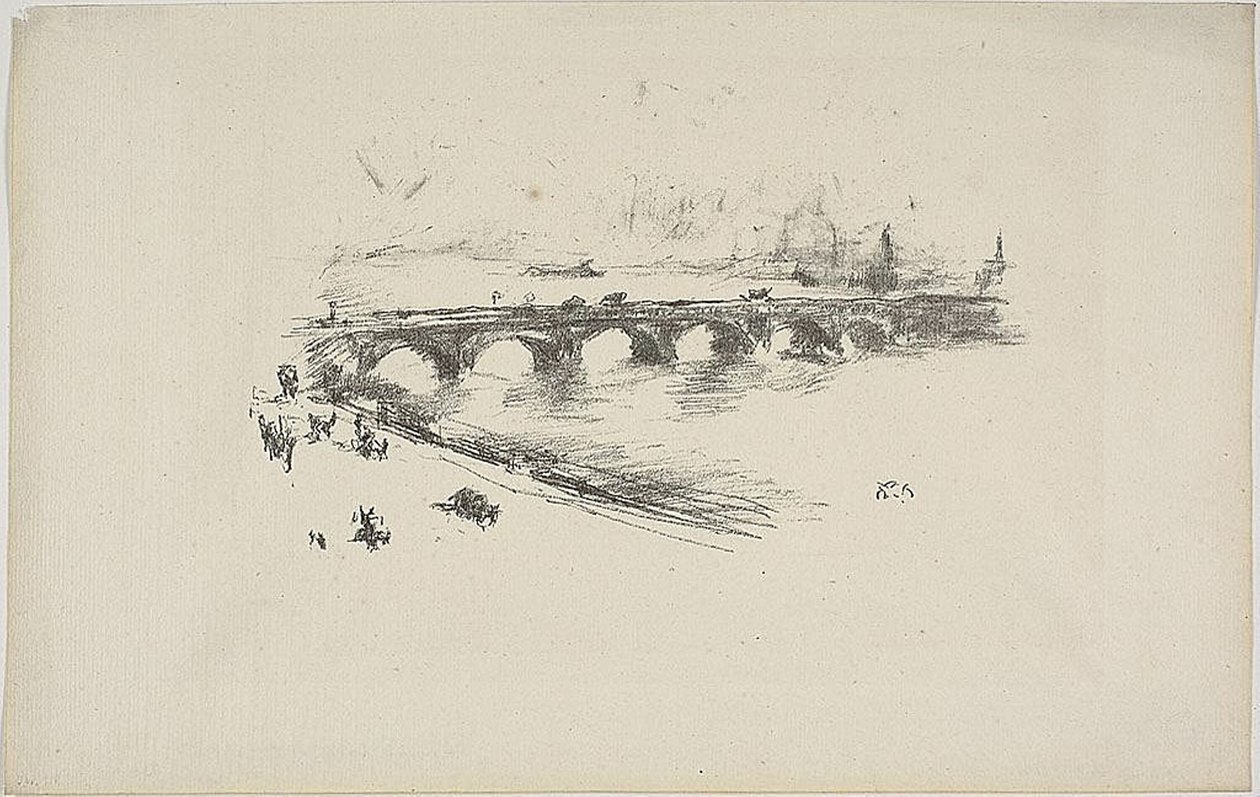 Kveld, Little Waterloo Bridge av James Abbott McNeill Whistler