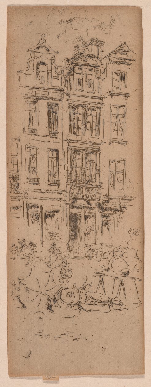 Blomstermarked, Brussel av James Abbott McNeill Whistler