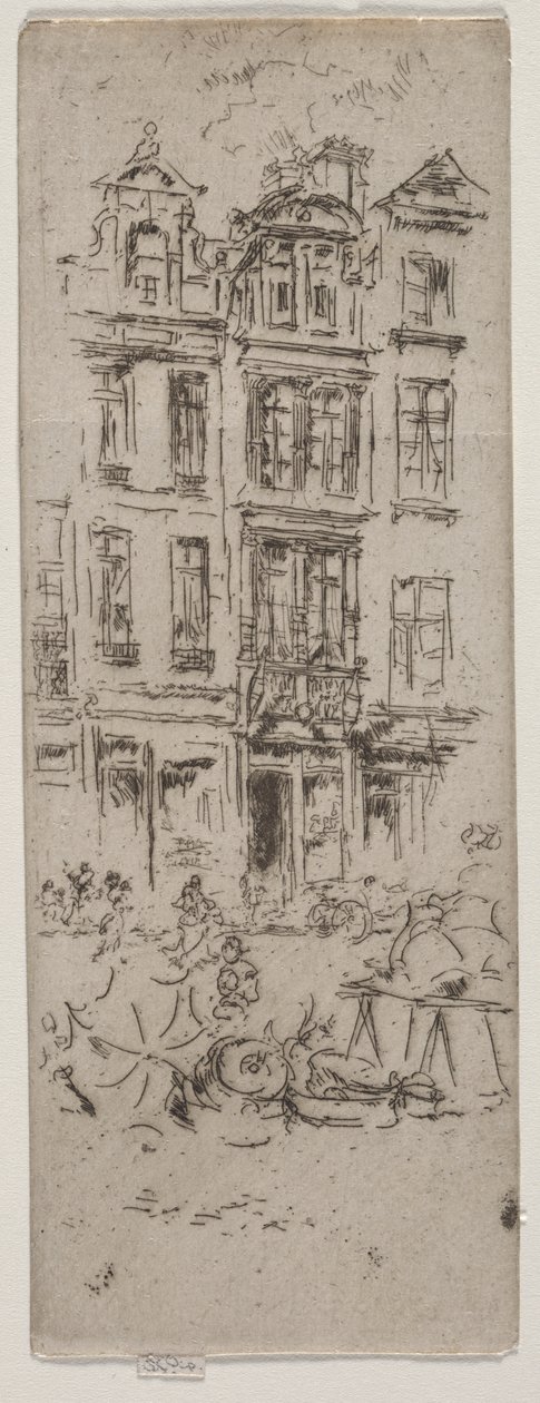 Blomstermarked, Brussel av James McNeill Whistler