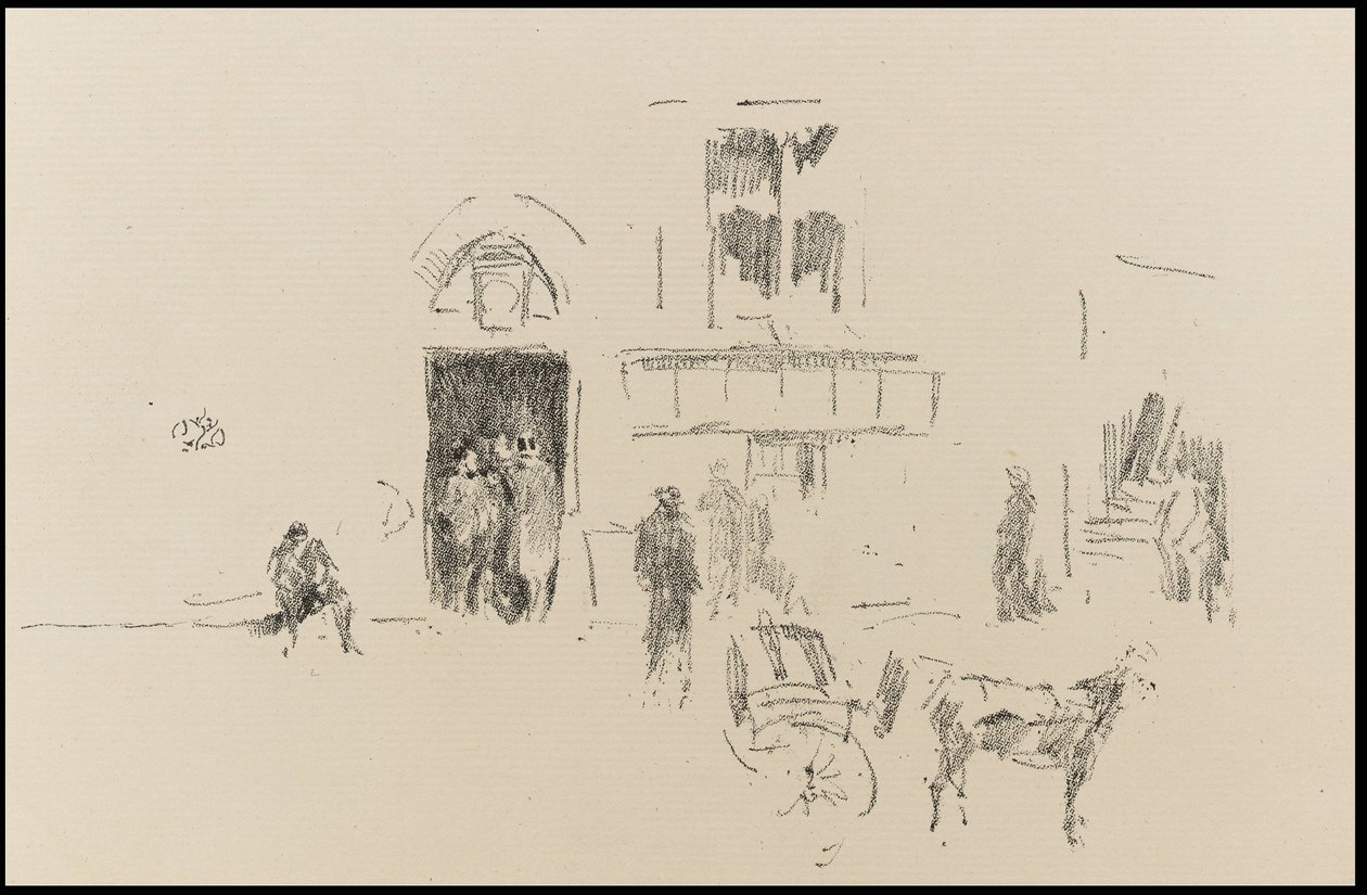 Gaiety Stage Door av James Abbott McNeill Whistler
