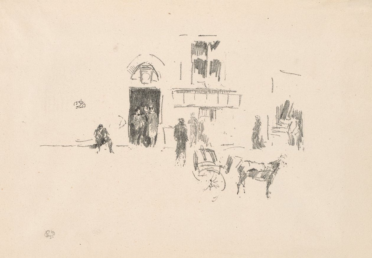 Gaiety Stage Door av James Abbott McNeill Whistler