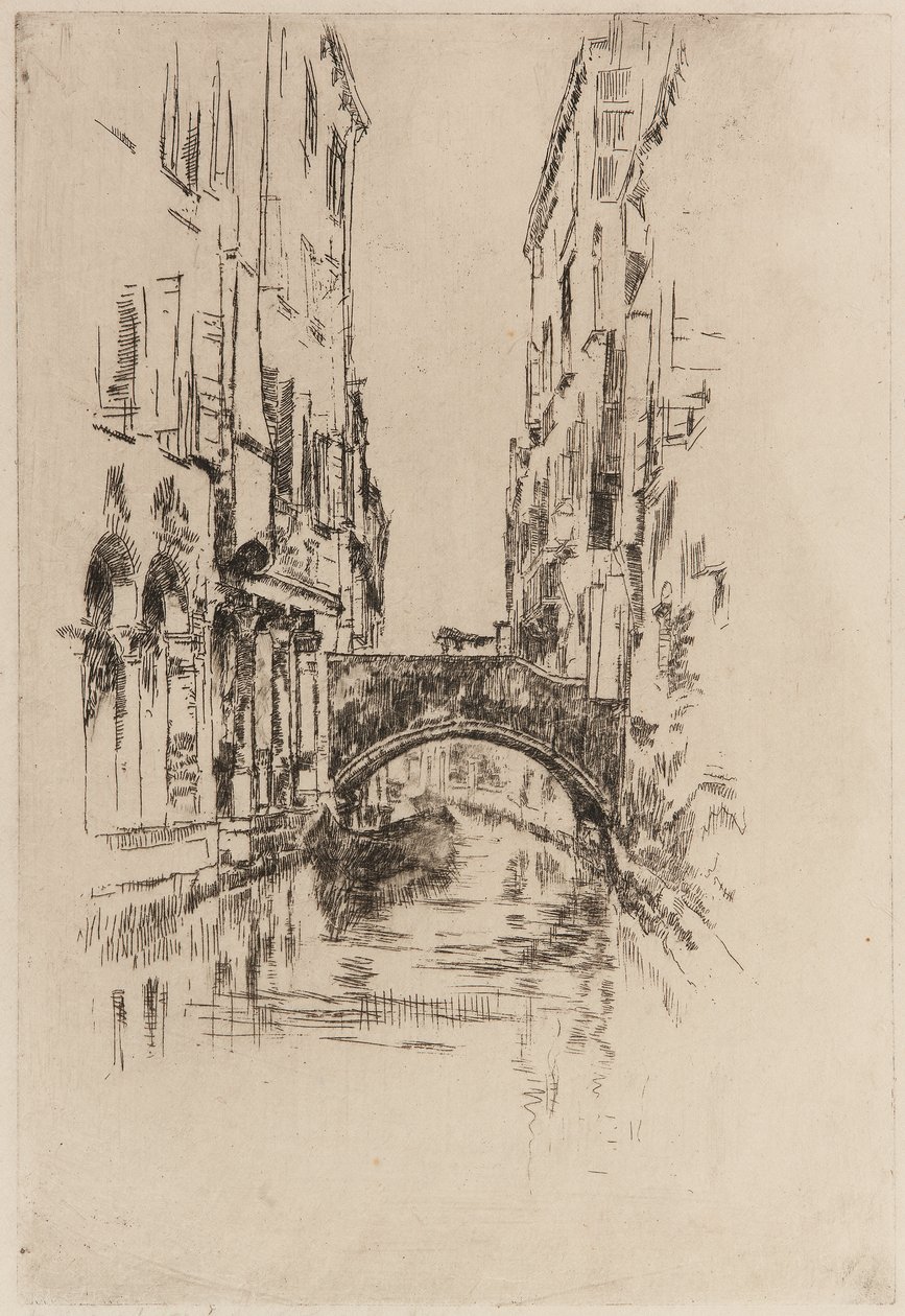 Gondol under en bro av James Abbott McNeill Whistler
