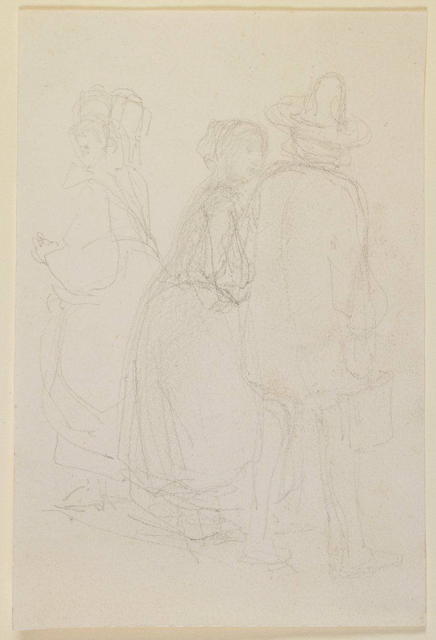 Gruppe på tre stående figurer av James Abbott McNeill Whistler