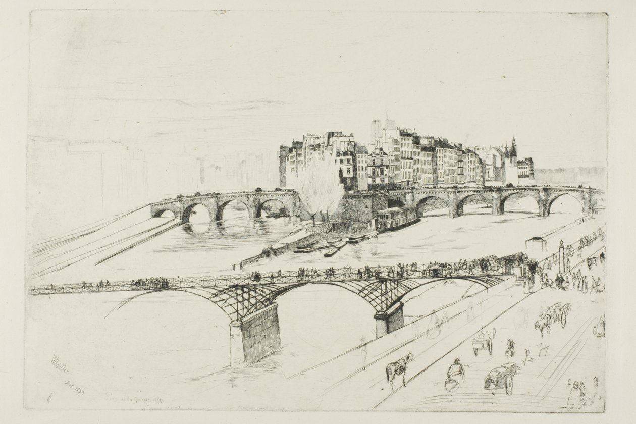 Isle of the City, Paris av James McNeill Whistler