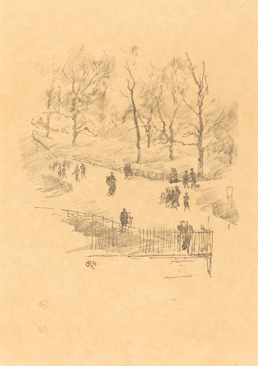 Kensington Gardens av James Abbott McNeill Whistler