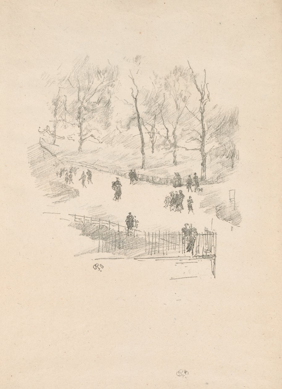 Kensington Gardens av James Abbott McNeill Whistler