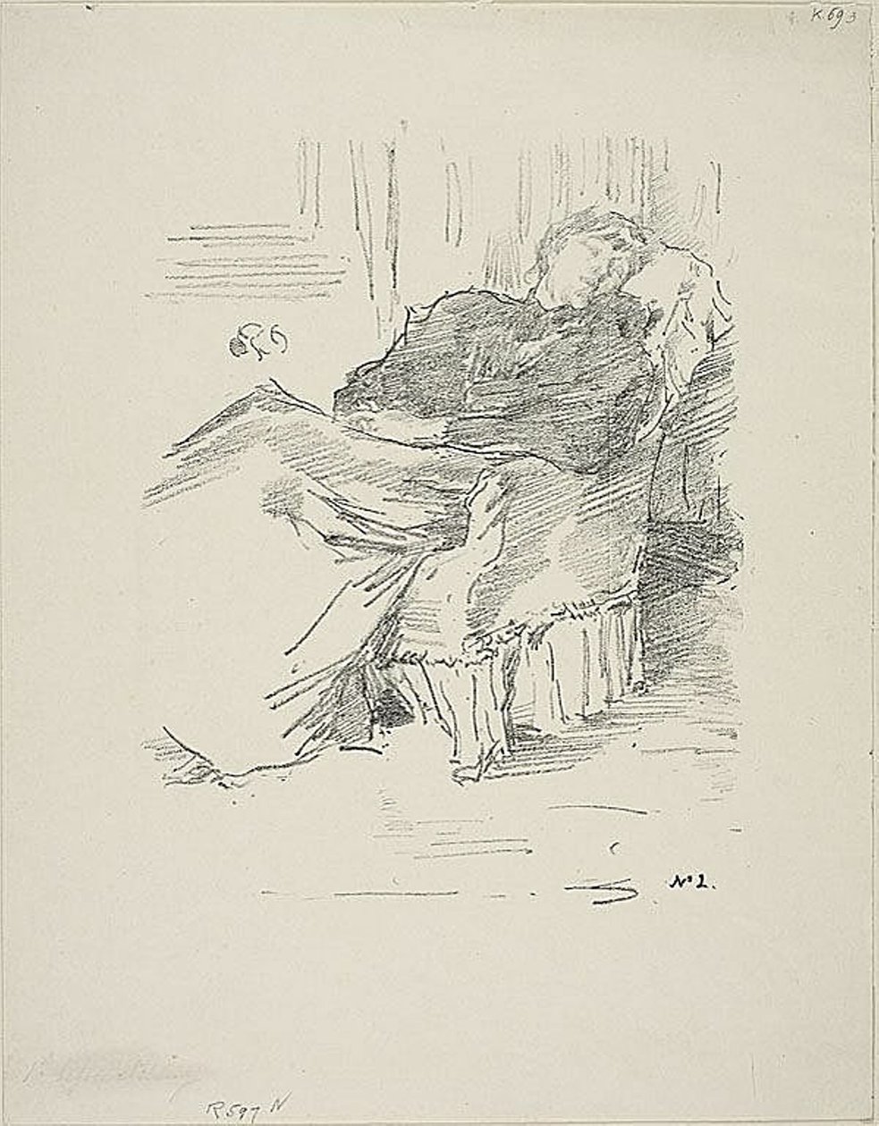 Den vakre sovende dame av James Abbott McNeill Whistler