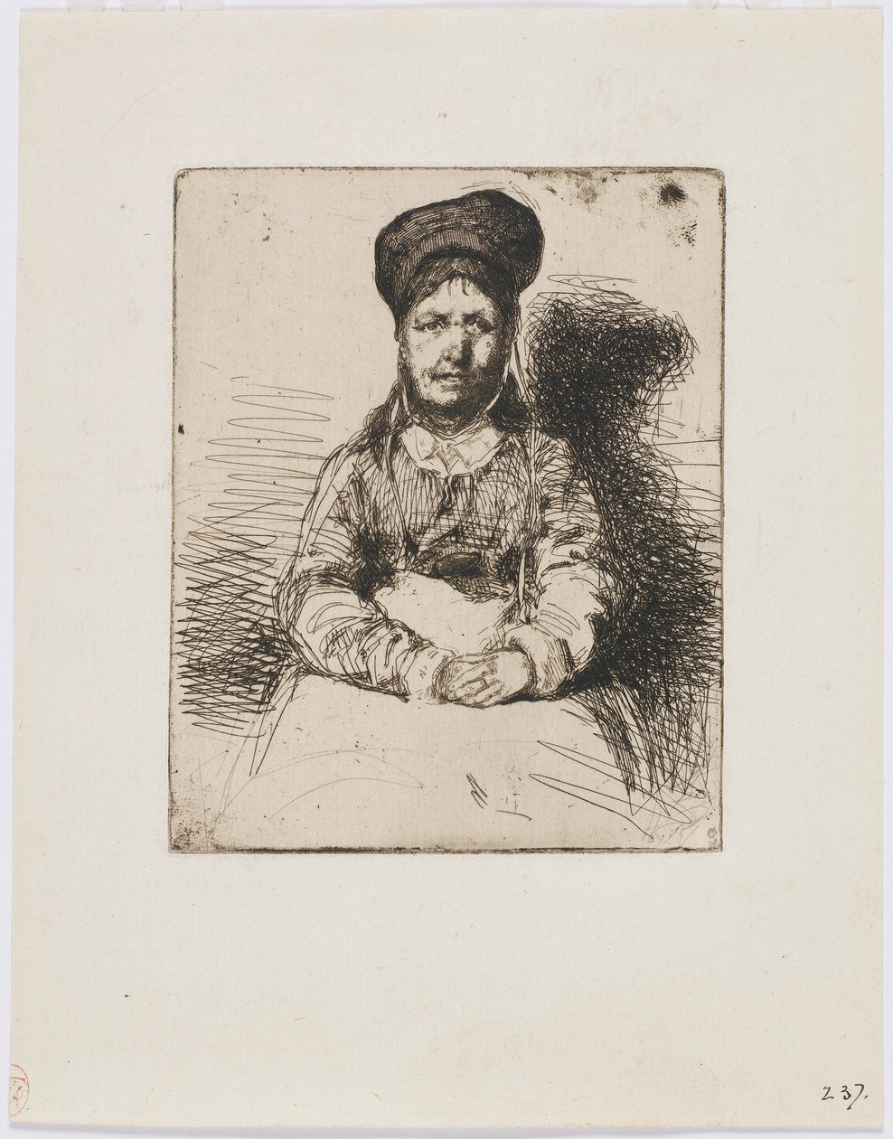 La Retameuse. En av de tolv etsningene fra naturen (The French Set) av James Abbott McNeill Whistler
