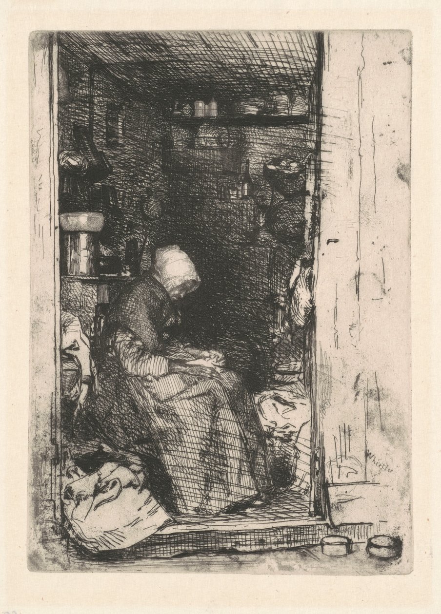 Den gamle kvinnen med filler av James Abbott McNeill Whistler