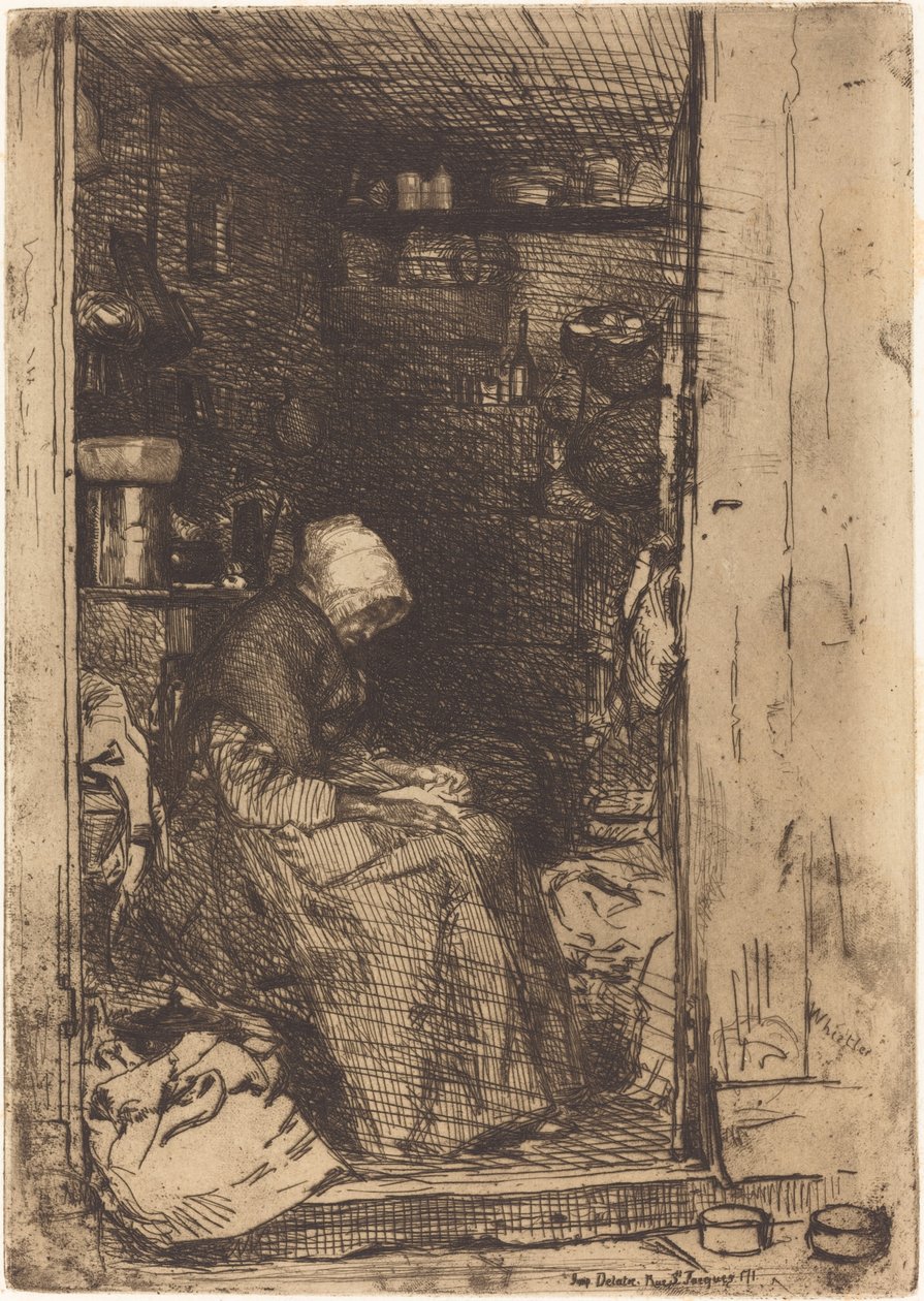 Den gamle kvinnen med filler av James Abbott McNeill Whistler