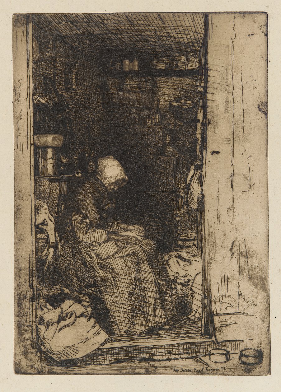 Den gamle kvinnen med filler av James Abbott McNeill Whistler