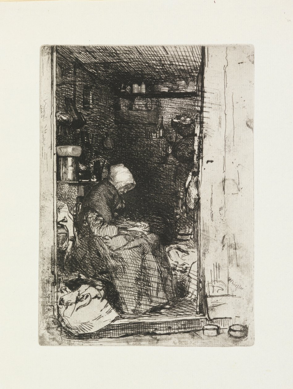 Den gamle kvinnen med filler av James Abbott McNeill Whistler