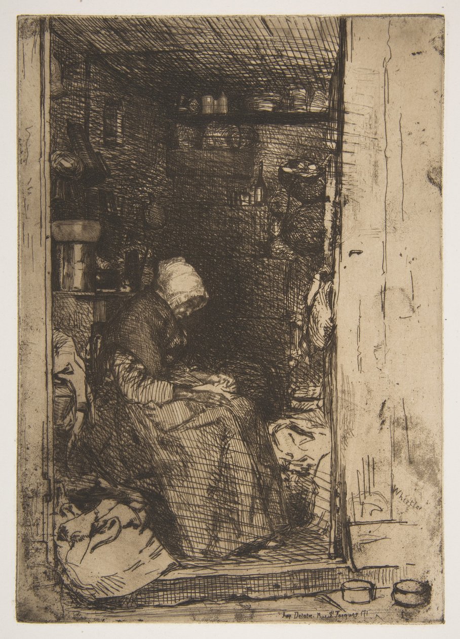 Den gamle kvinnen med filler av James McNeill Whistler