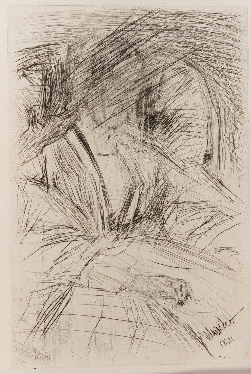 Dame i en lenestol av James Abbott McNeill Whistler