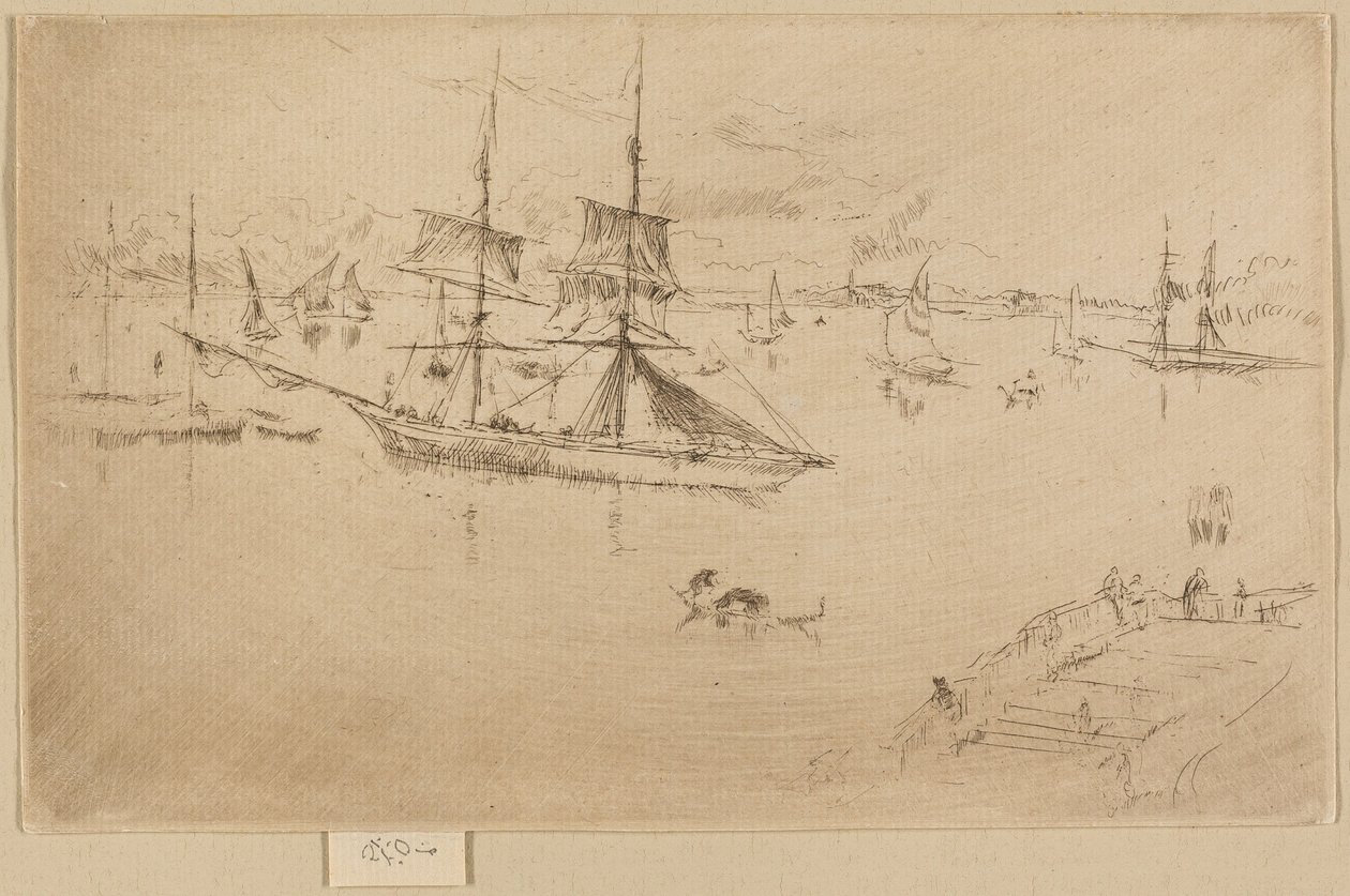 Lagune--middag av James Abbott McNeill Whistler