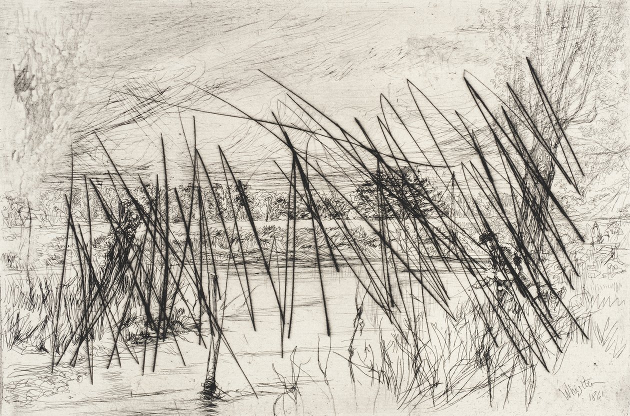 Landskap med en fisker av James McNeill Whistler