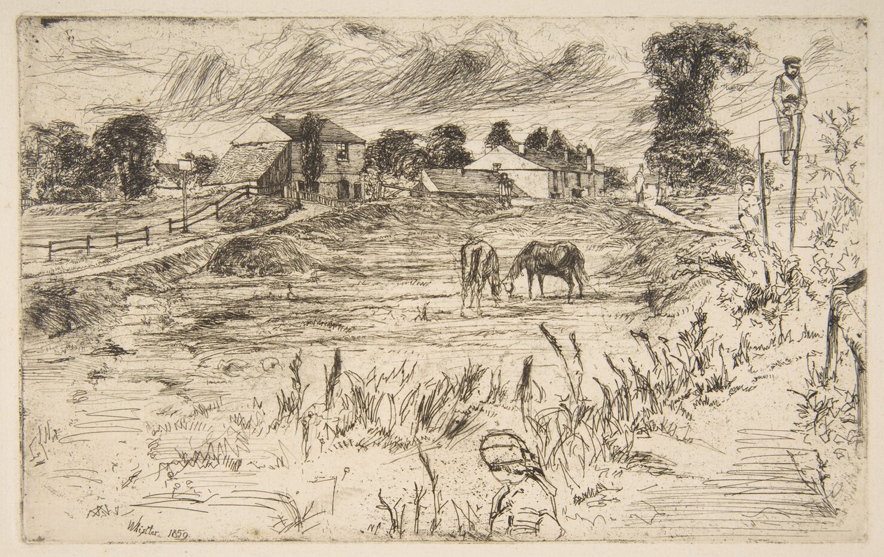 Landskap med hesten av James McNeill Whistler