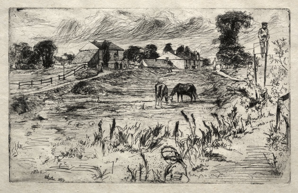 Landskap med hesten av James McNeill Whistler
