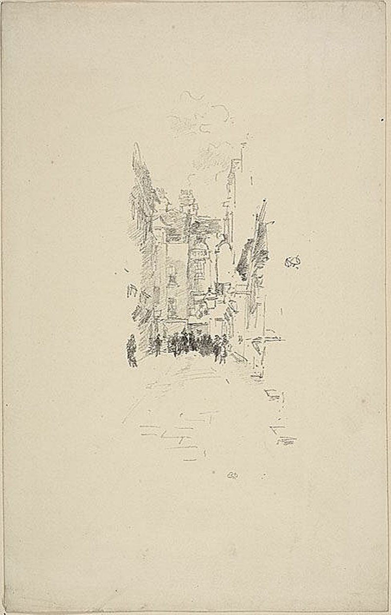 Little Court, Cloth Fair av James Abbott McNeill Whistler