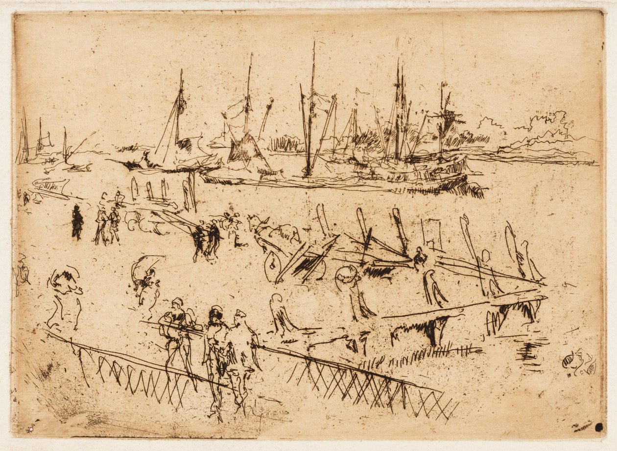 Lille Dordrecht av James Abbott McNeill Whistler
